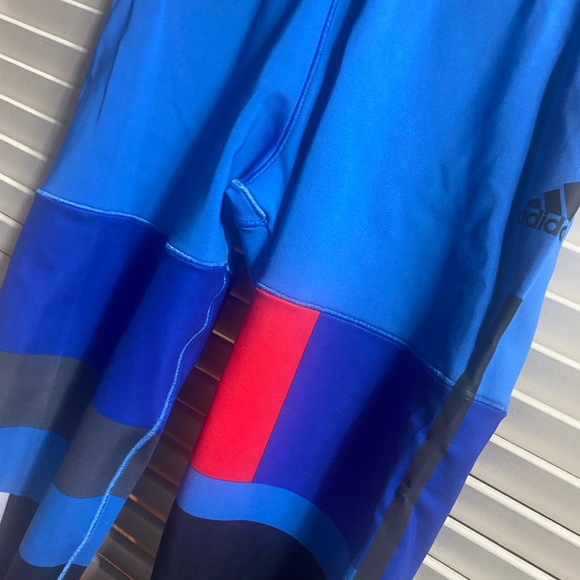 NWT RARE Adidas Colorblock Women's Leggings size xs 4 6 blue red navy black - Picture 5 of 10